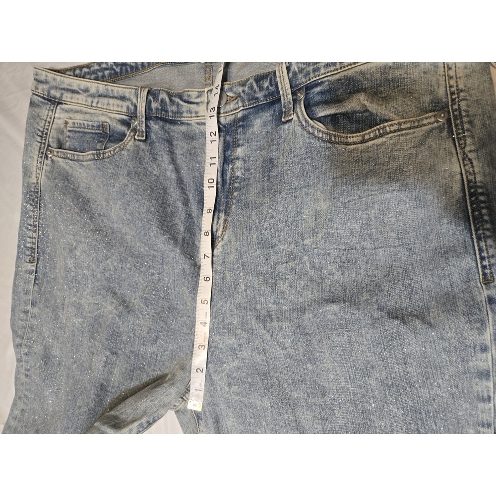 Festi Sky High Super Flare Jeans w/ Glitter Torrid Size 22S Bellbottom Festival - Picture 9 of 12